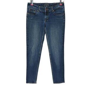Seven7 Skinny Jeans Size 30 30X28 Blue Lightly Distressed Stretch Denim